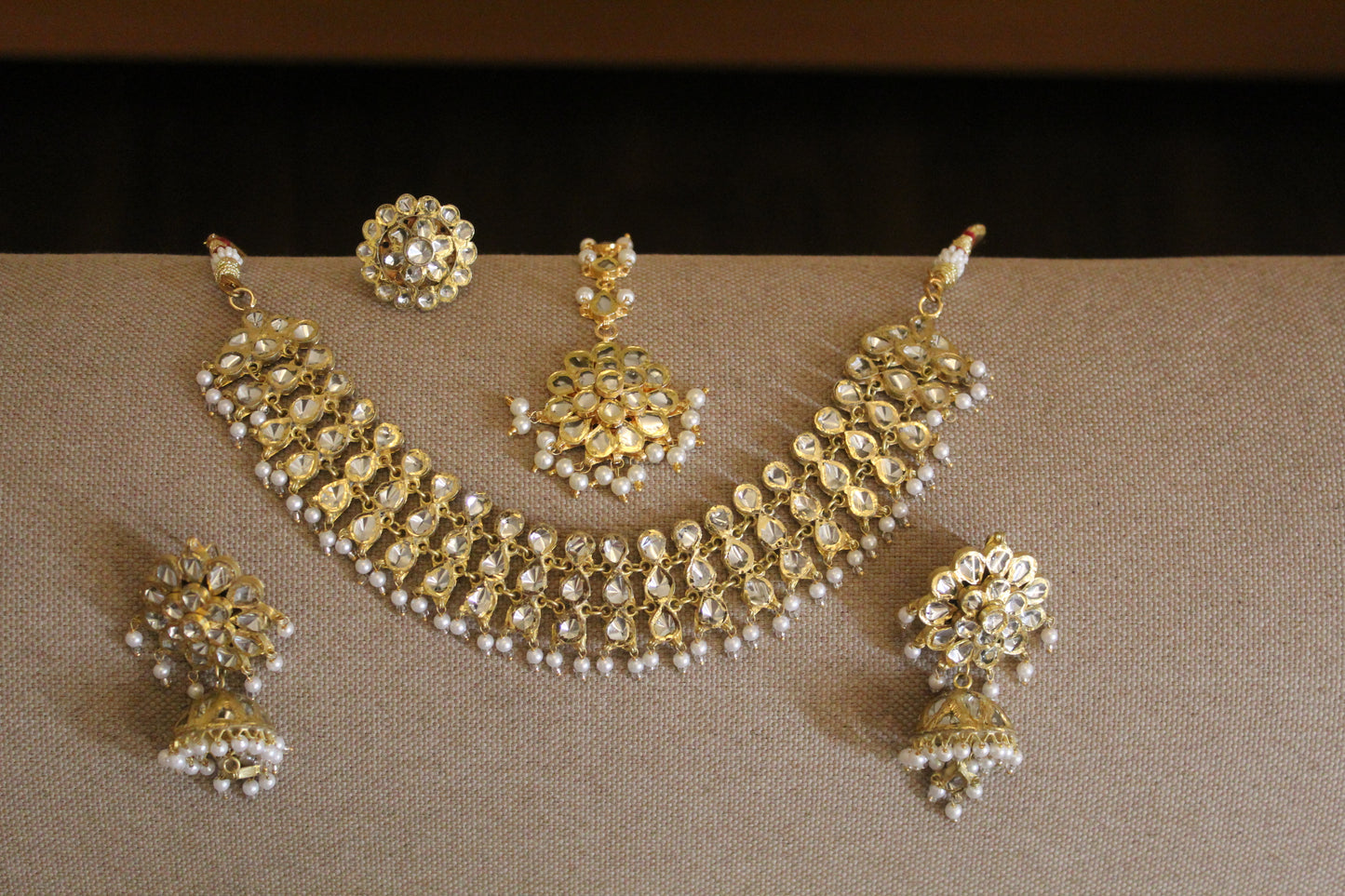 Chandrahaar Kundala Mathatika ANGULIKA(ring) (complete set- for KATHAKAARS)