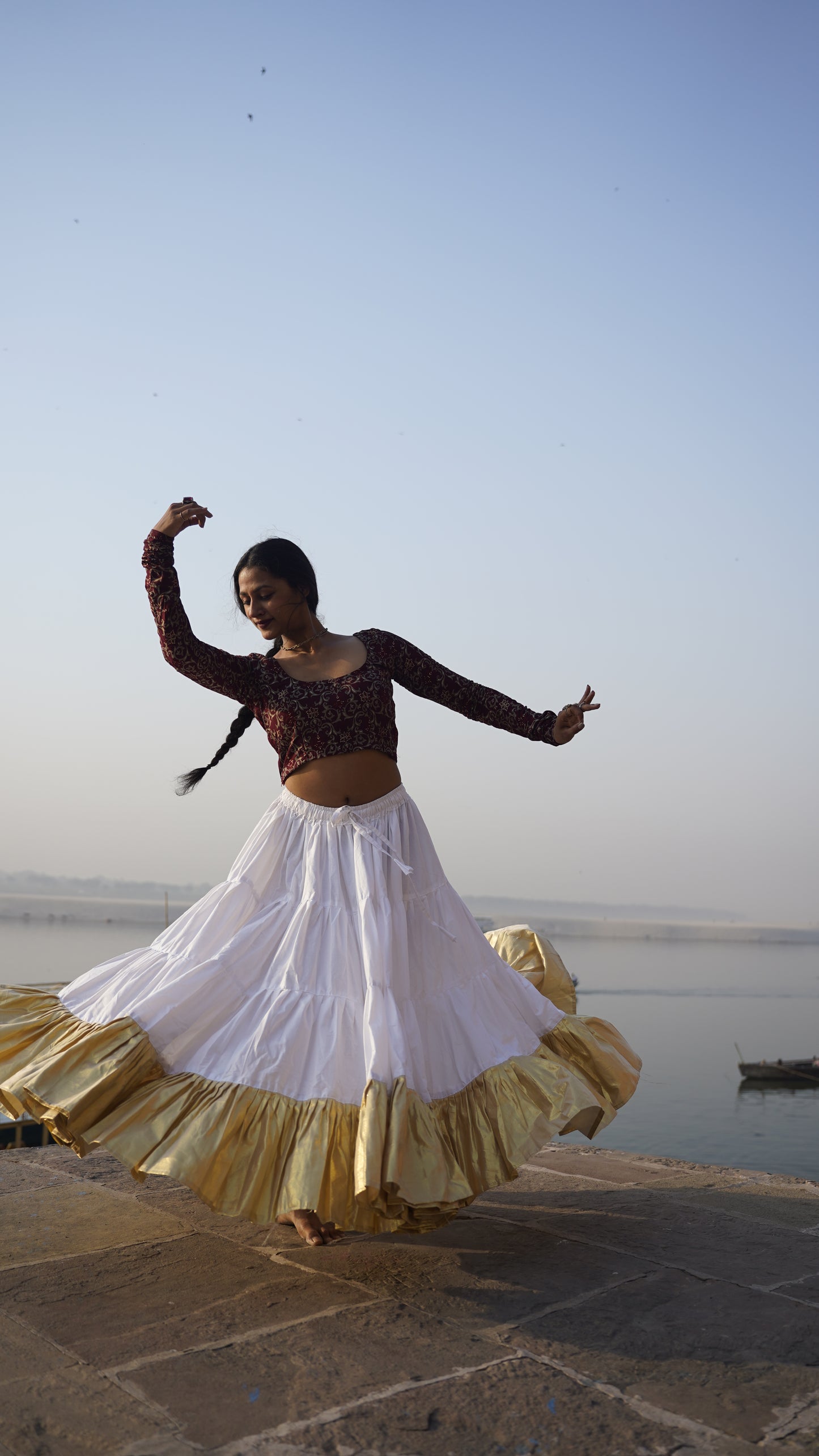 Raj-Kanika White Skirt