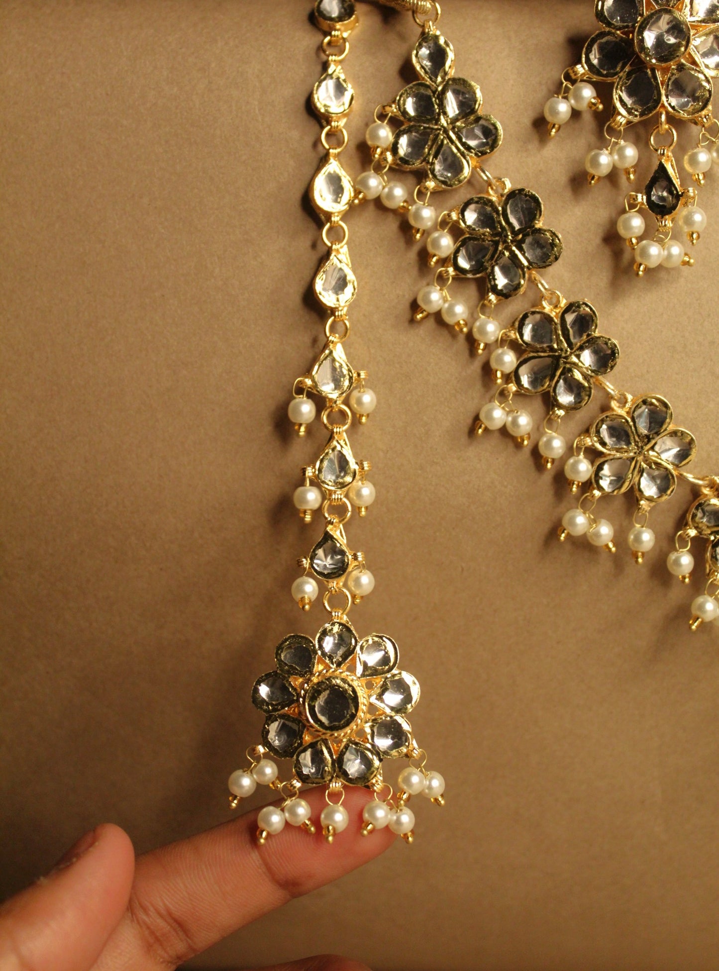 Swarnapushpa Haar ,Earrings & mangtikka- (Set for Kathakaars)