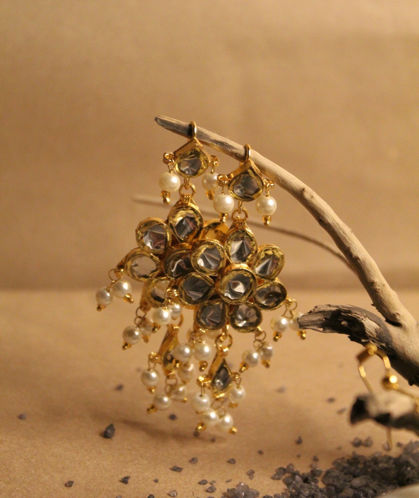 Swarnapushpa earring (flower base for Kathakaars)