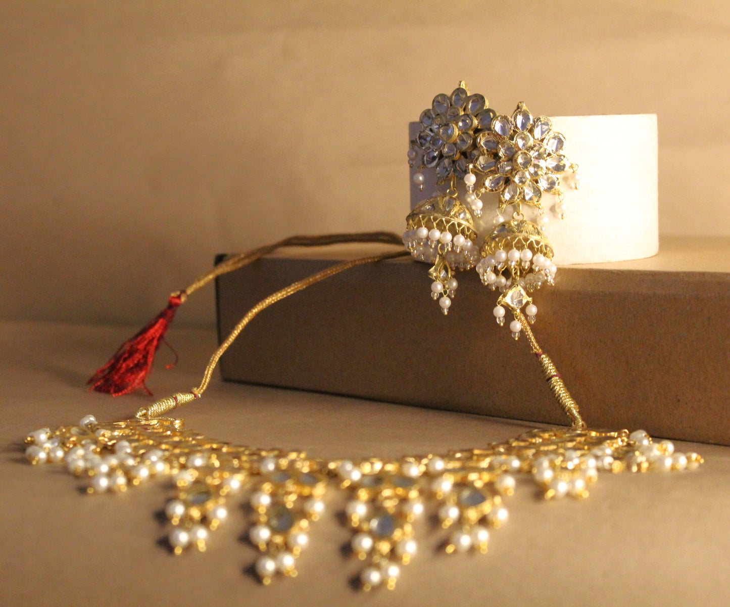 Chandraladi haar & Kundala (Necklace and Earring(jhumki) set for Kathakaars)