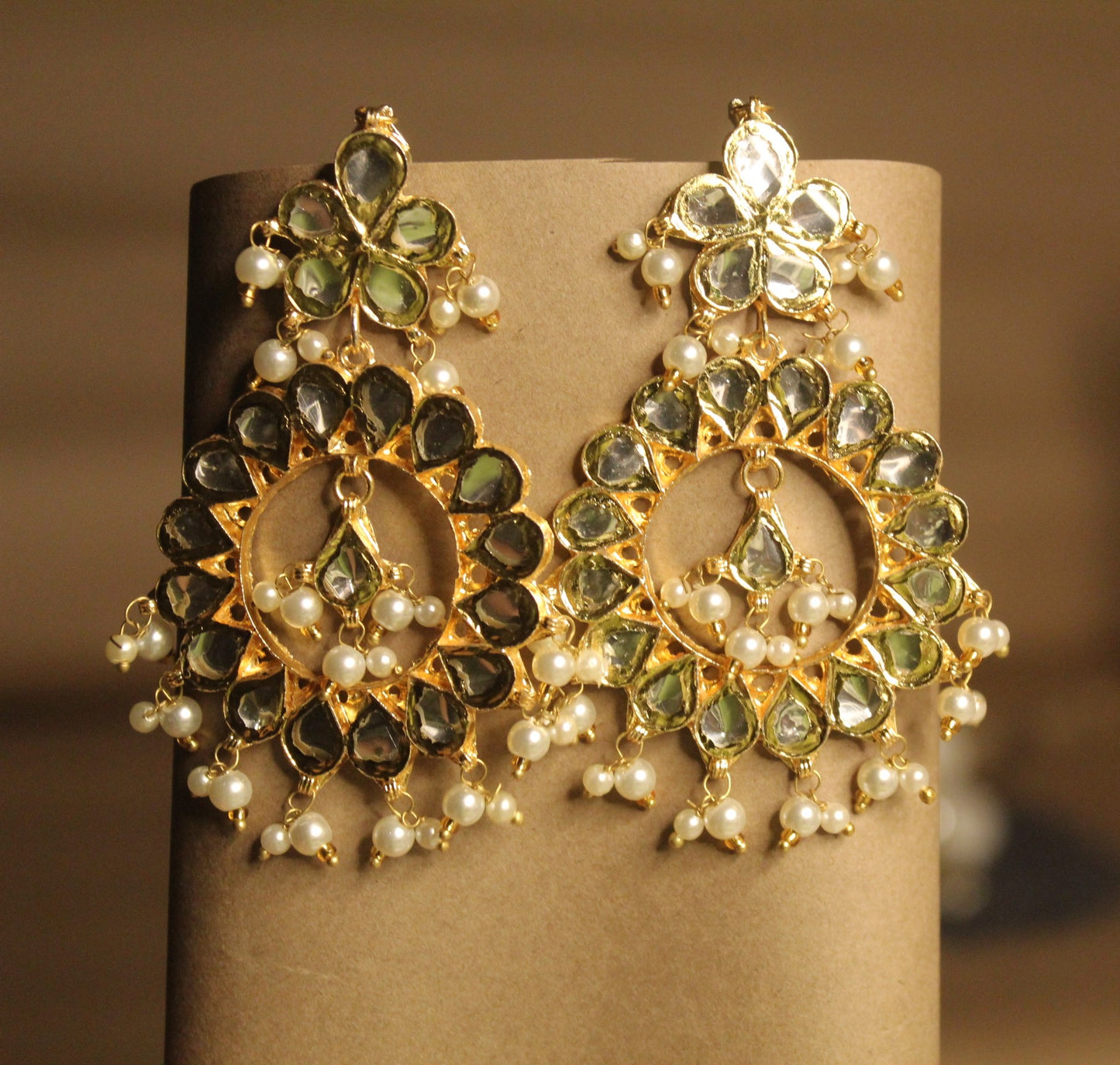 Noor-e-chand (full moon earrings for Kathakaars)