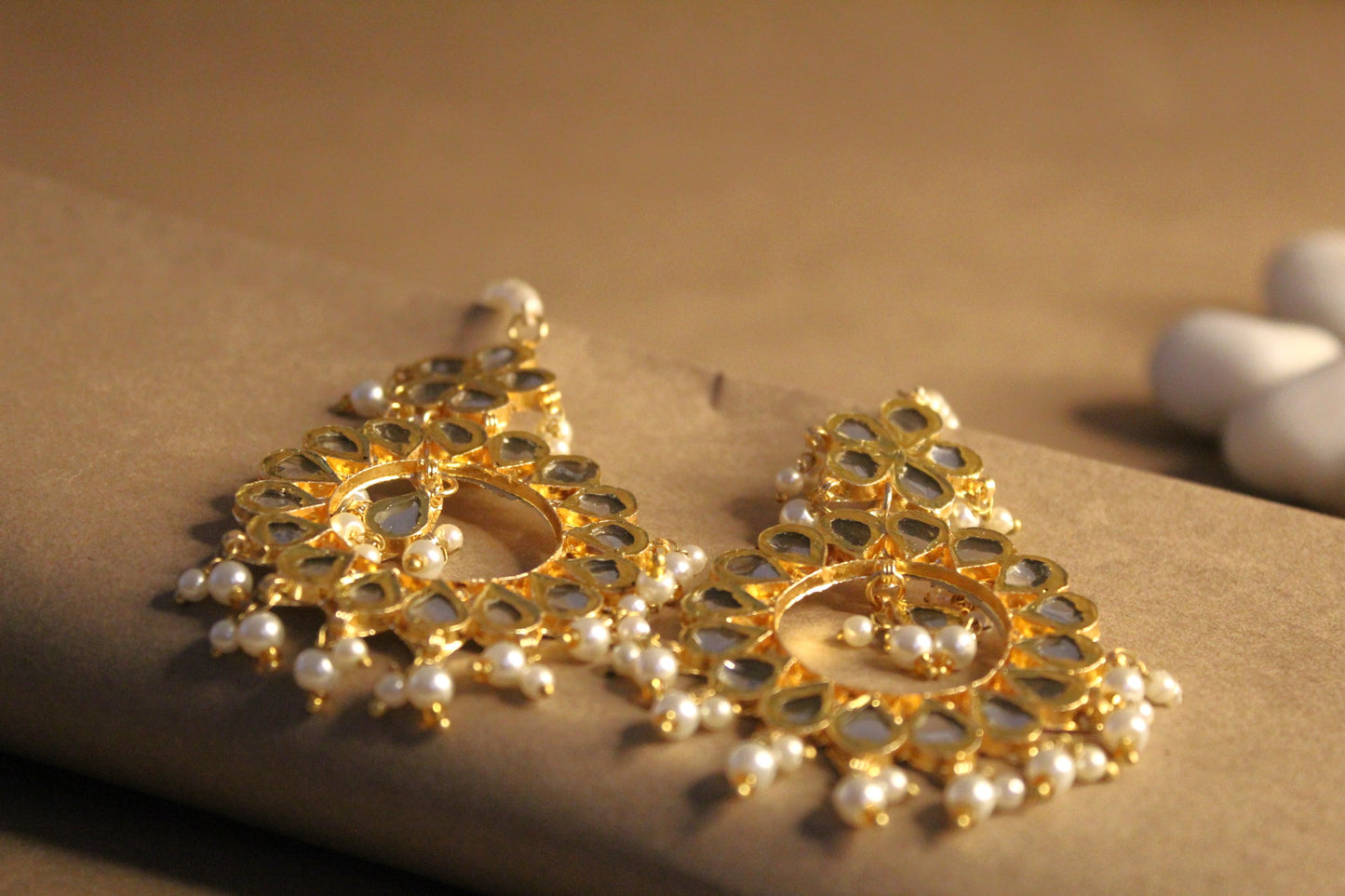 Noor-e-chand (full moon earrings for Kathakaars)