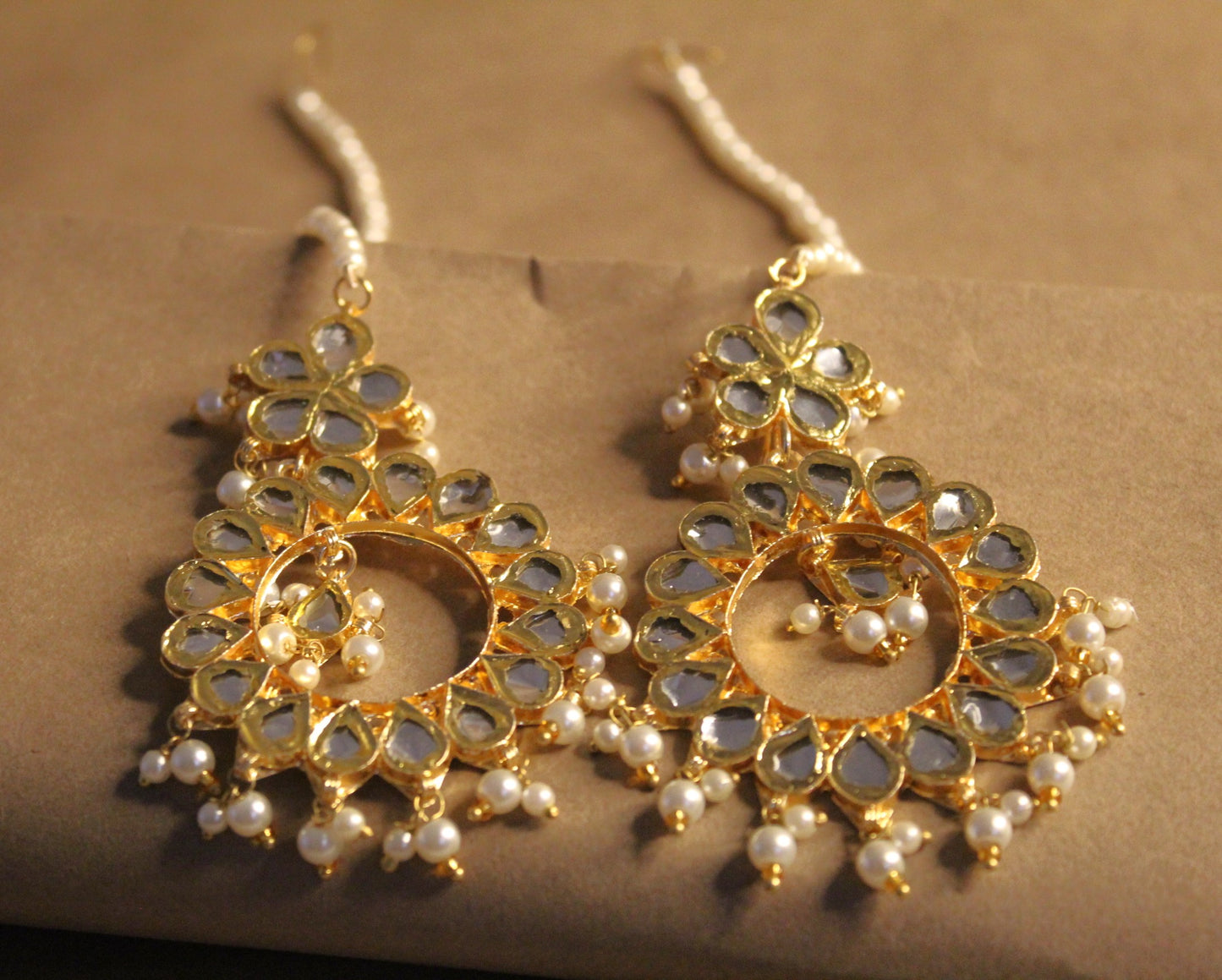 Noor-e-chand (full moon earrings for Kathakaars)