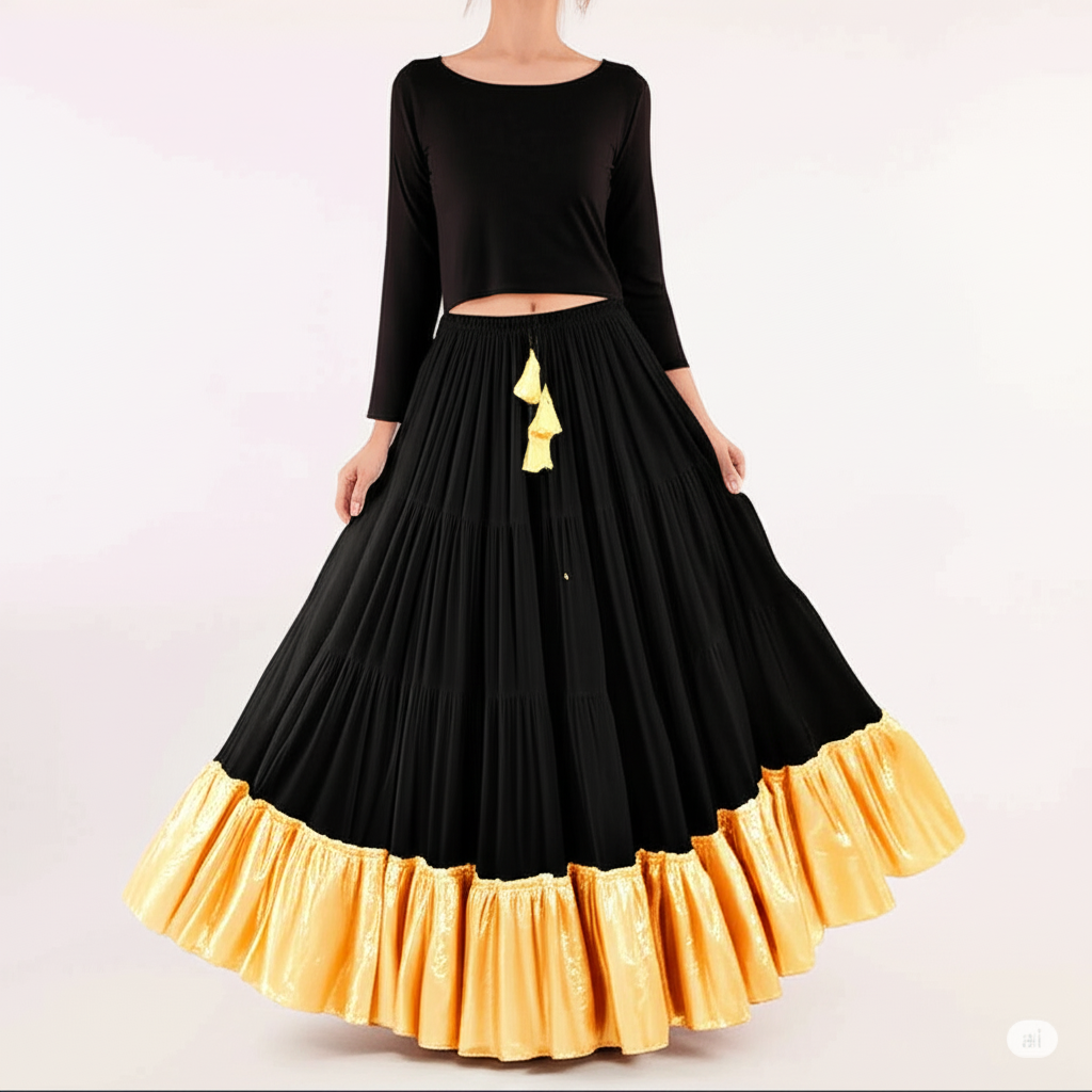 Raj-Kanika Black Skirt