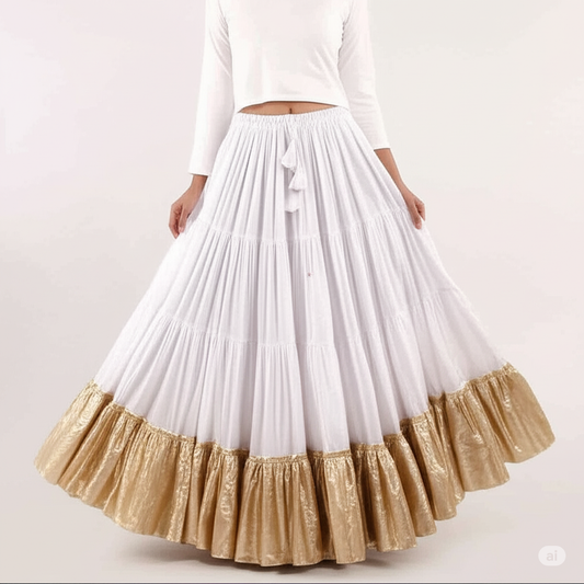 Raj-Kanika White Skirt