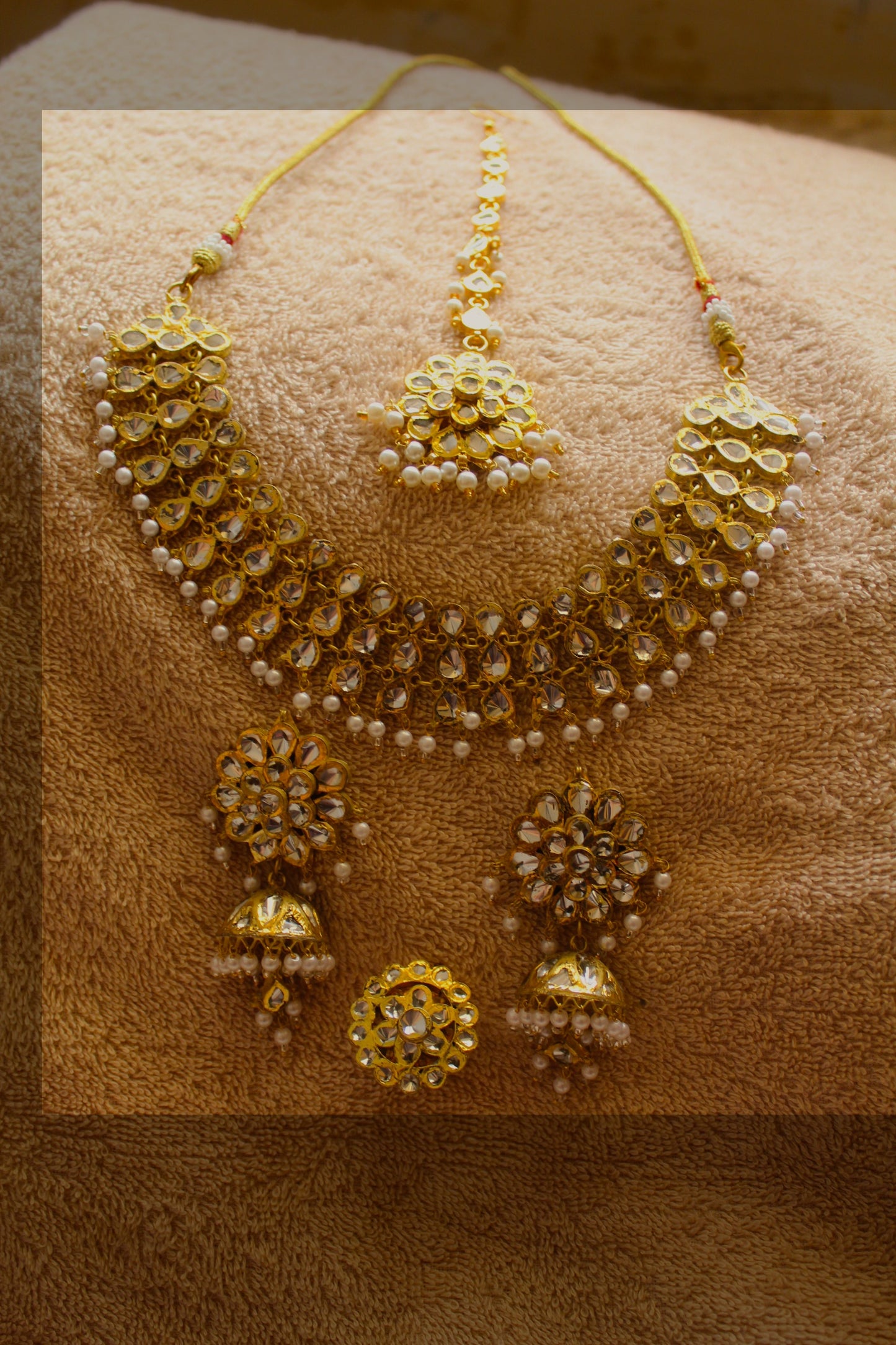 Chandrahaar Kundala Mathatika ANGULIKA(ring) (complete set- for KATHAKAARS)