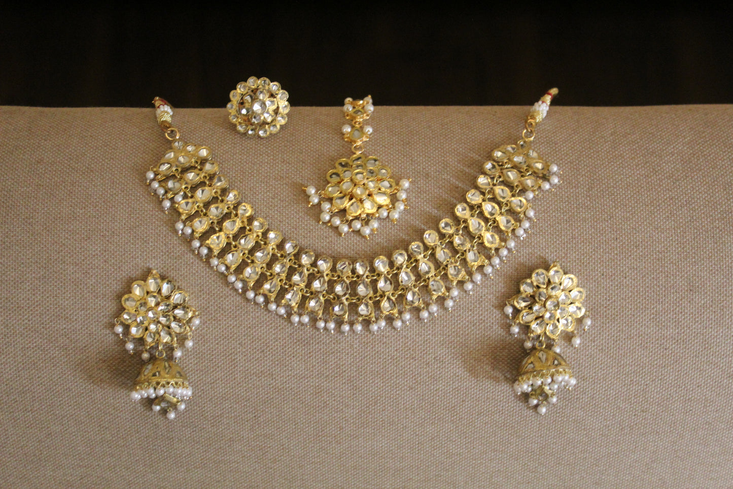 Chandrahaar Kundala Mathatika ANGULIKA(ring) (complete set- for KATHAKAARS)