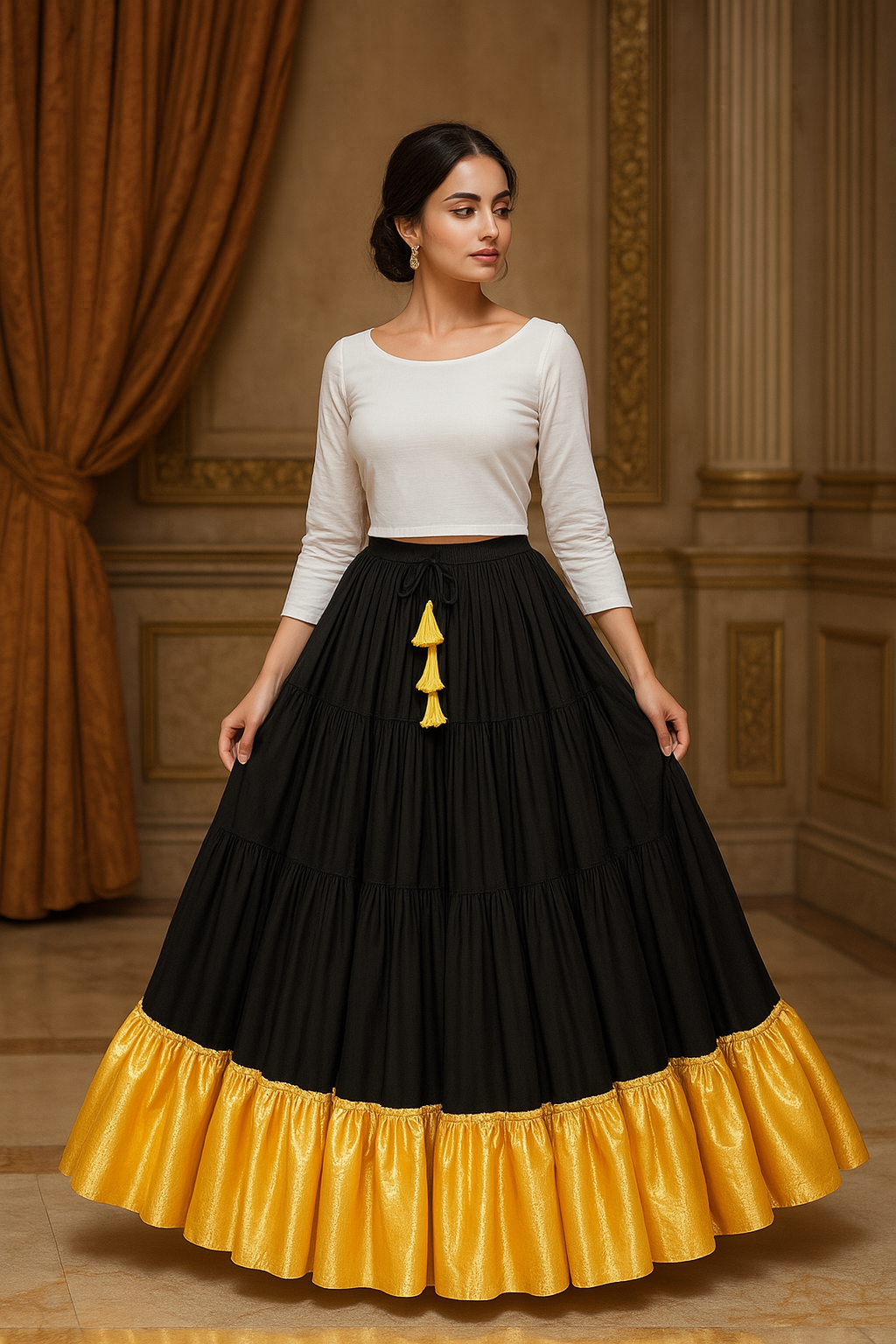 Raj-Kanika Black Skirt